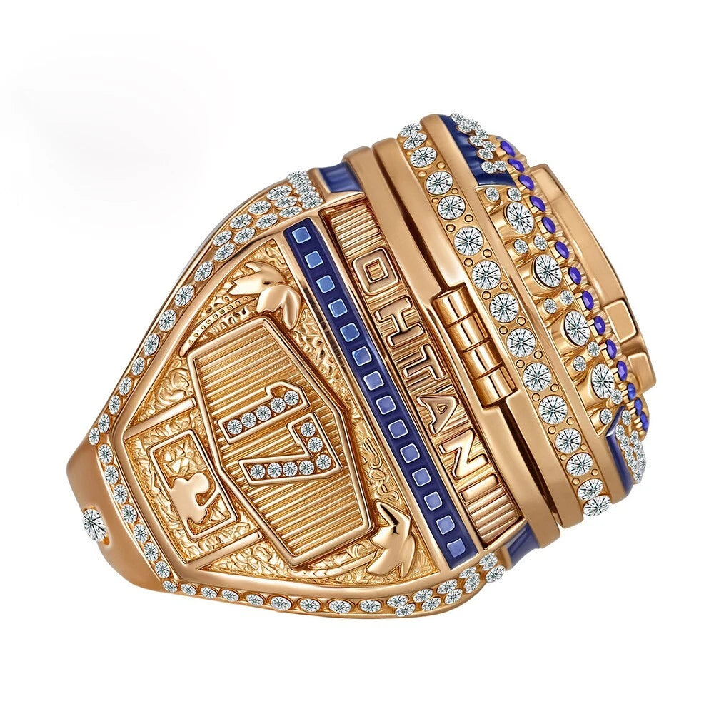 New 2024 Shohei Ohtani Los Angeles Dodgers World Series Championship Ring + Rosewood Display Box