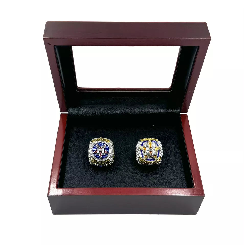 HOUSTON ASTROS 2022 & 2017 WORLD SERIES RING SET JOSE ALTUVE JEREMY PENA