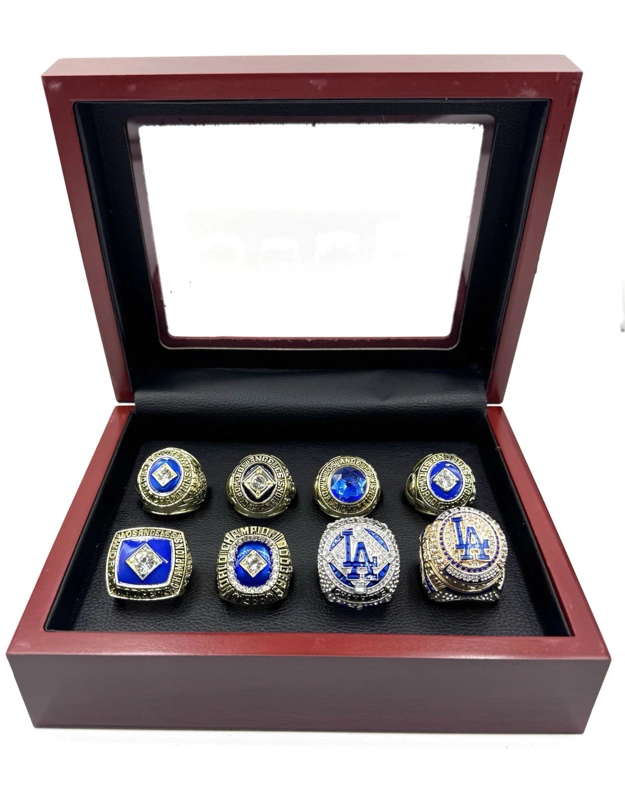 Los Angeles Dodgers World Series Replica Ring Box Set - 8 Rings โพ๐