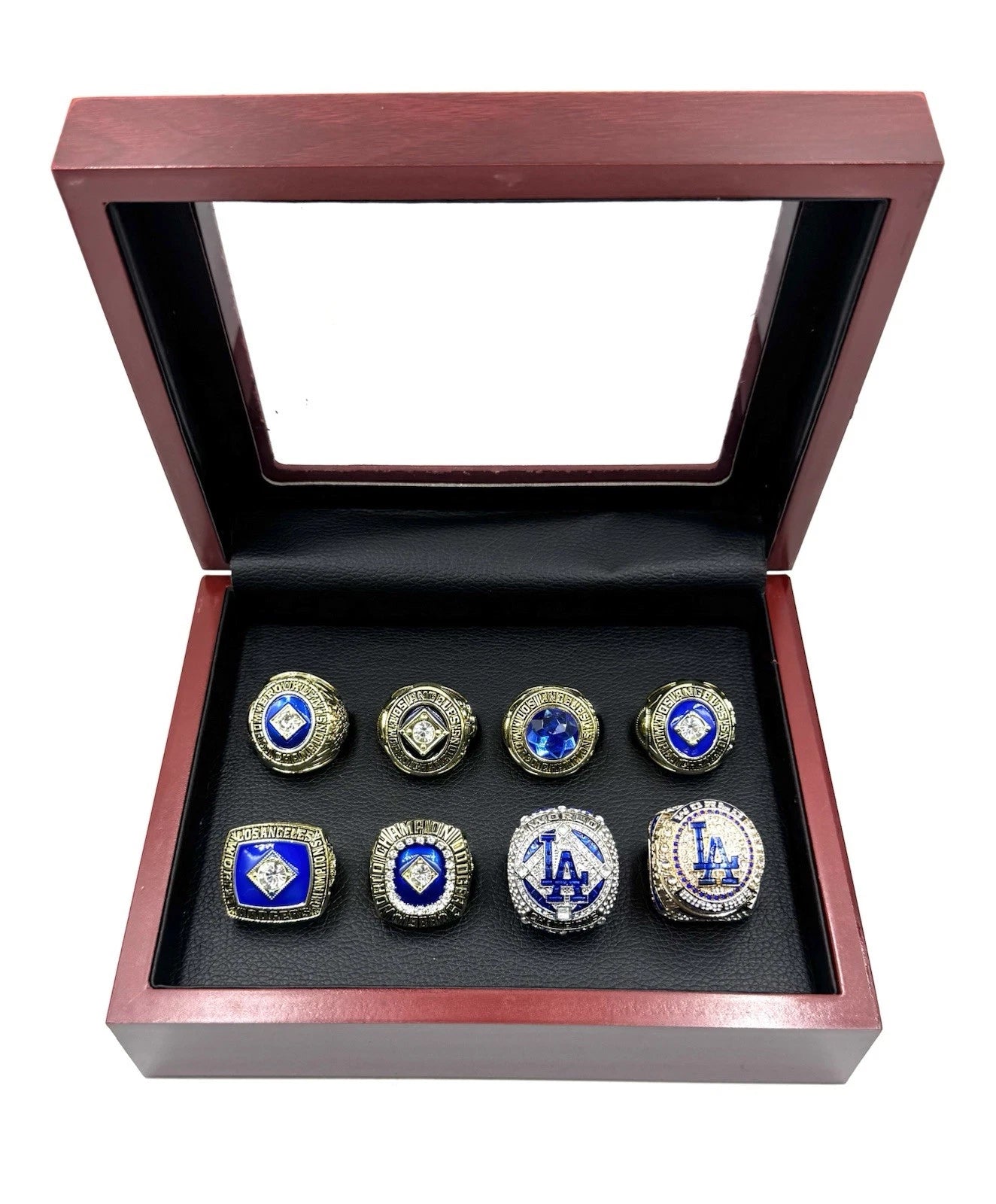 Los Angeles Dodgers World Series Replica Ring Box Set - 8 Rings โพ๐