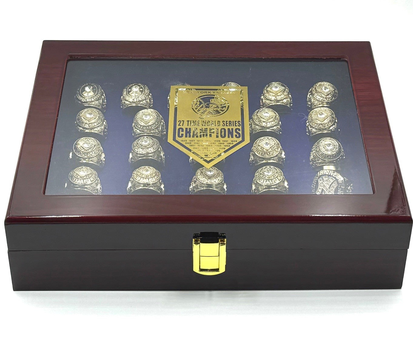 NY YANKEES 27 PIECE MLB WORLD SERIES CHAMPIONSHIP RING COLLECTION SET