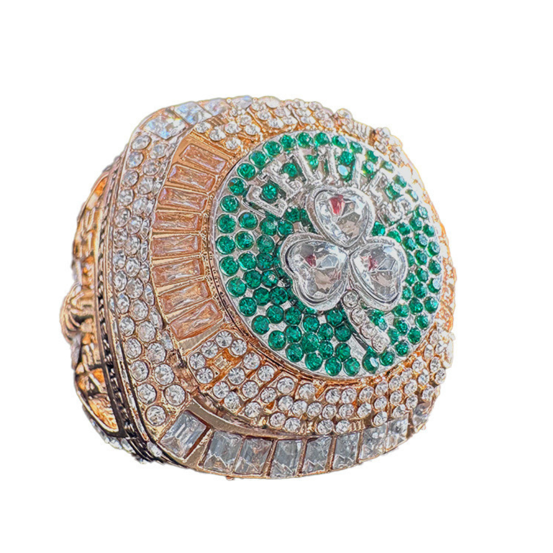 NEW 2024 BOSTON CELTICS NBA CHAMPIONSHIP JASON TATUM REPLICA RING + Rosewood Box