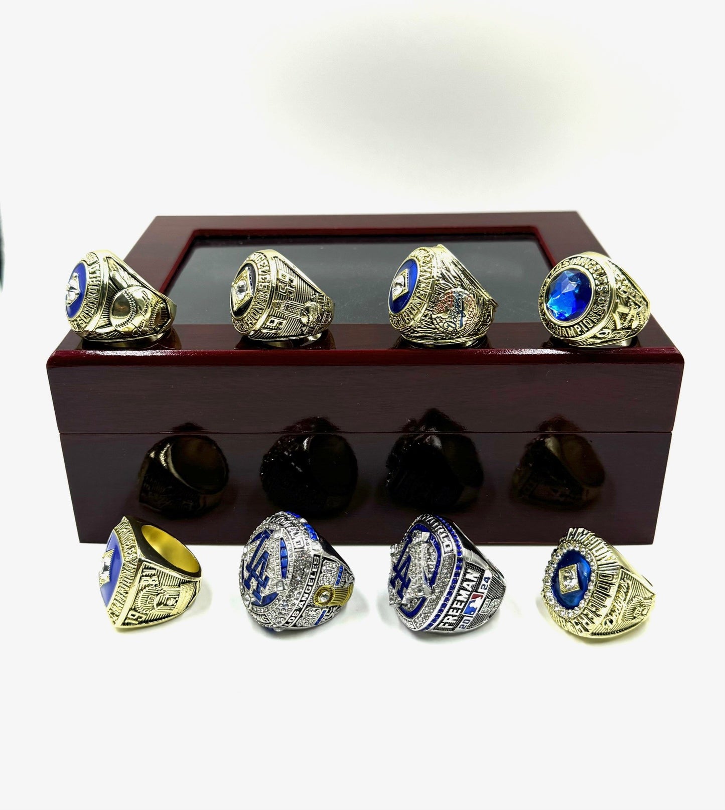 Los Angeles Dodgers World Series Replica Ring Box Set - 8 Rings ⚾💍