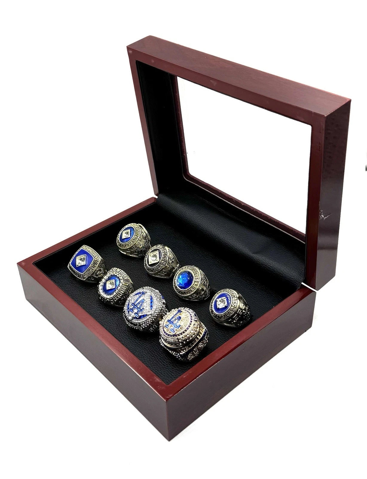 Los Angeles Dodgers World Series Replica Ring Box Set - 8 Rings ⚾💍