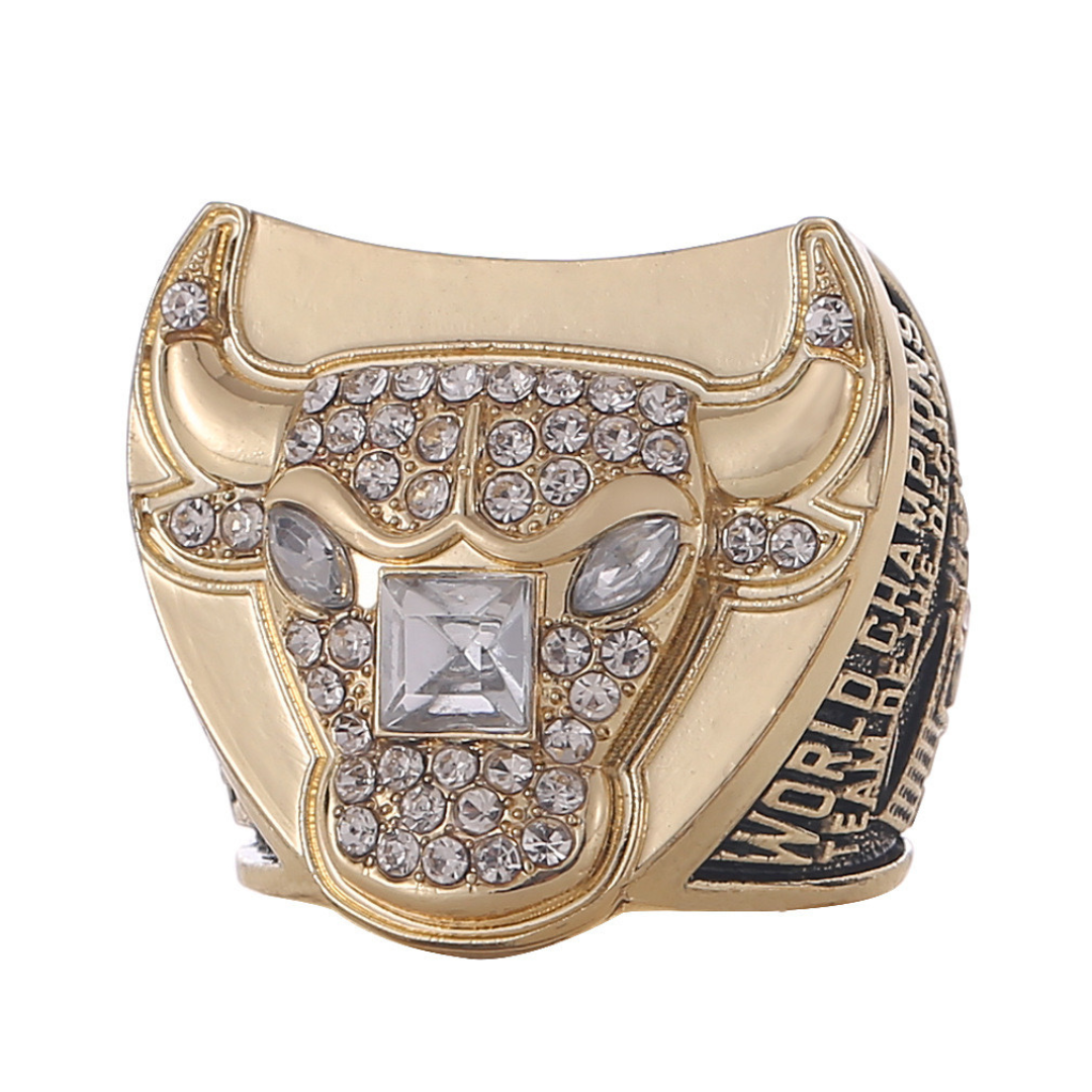 NEW MICHAEL JORDAN NBA CHAMPIONSHIP 6 RING SET CHICAGO BULLS with Rosewood Box