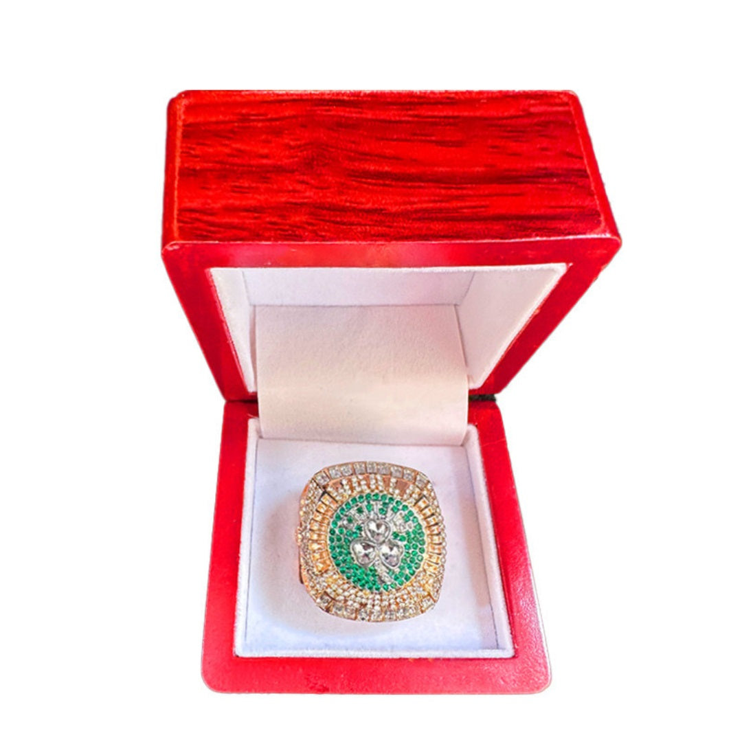 NEW 2024 BOSTON CELTICS NBA CHAMPIONSHIP JASON TATUM REPLICA RING + Rosewood Box