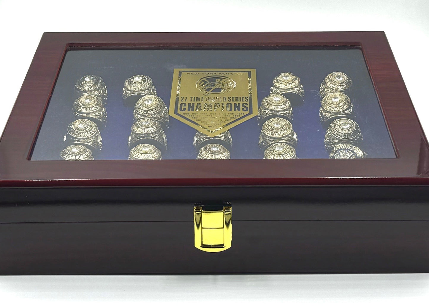 NY YANKEES 27 PIECE MLB WORLD SERIES CHAMPIONSHIP RING COLLECTION SET